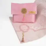 2 Parça Şantuk Keseli Seccade ve Tesbih Hediyelik Set Pembe