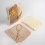 hediyelik set içeriği seccade tesbih şal gold