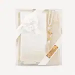 3 parça hediyelik set seccade tesbih krem