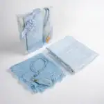 hediyelik set içeriği seccade tesbih şal mavi