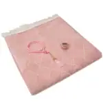 3 Parça Hediyelik Set Şönil Seccade ve Zikirmatik Pembe - Görsel 2