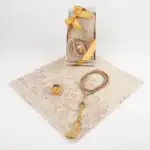 3 Parça Vefat Mevlüdü Hediyelik Set Şal ve Tesbih Gold - Görsel 2