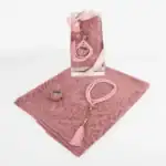 3 Parça Vefat Mevlüdü Hediyelik Set Şal ve Tesbih Pembe - Görsel 2