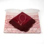 3 Parça Hediyelik Set Seccade ve Tesbih Bordo - Görsel 3