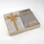 3 Parça Hediyelik Set Seccade ve Tesbih Gri