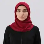 Flamlı Pamuklu Eşarp (96x96 cm Bordo)